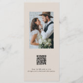 Chic Rustic Floral QR Code Fotomenu Menu (Achterkant)