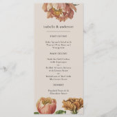 Chic Rustic Floral QR Code Fotomenu Menu (Voorkant)