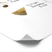 Chic Rustic Gold Waterverf Weddenschap tijdlijn Poster (Hoek)