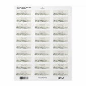 Chic Rustic Green Winery Mountain Sketch Adres Etiket (Full Sheet)