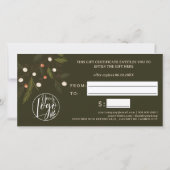 Chic Rustic Greenery Wintervakantie Kerst logo (Achterkant)
