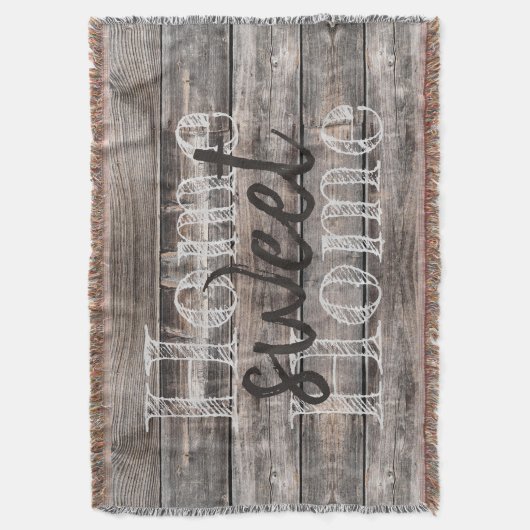 chic rustic HOME SWEET HOME | Deken (Voorkant Verticaal)