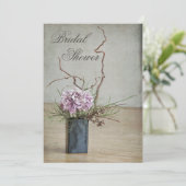 Chic Rustic Hydrangea Arrangement Vrijgezellenfees Kaart (Staand voorkant)