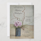 Chic Rustic Hydrangea Arrangement Vrijgezellenfees Kaart (Achterkant)