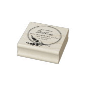 Chic Rustic Lavender Married Couple Return Address Rubberstempel (Stempel)
