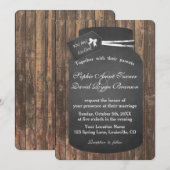 Chic Rustic Mason Unique Jar Chalkboard Weddenscha Kaart (Voorkant / Achterkant)