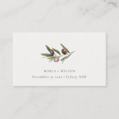 Chic Rustic Minimal Olive Branch Fauna Wedding Plaatskaartje (Voorkant)