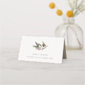 Chic Rustic Minimal Olive Branch Fauna Wedding Plaatskaartje (Voorkant)