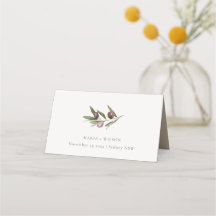 Chic Rustic Minimal Olive Branch Fauna Wedding