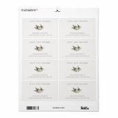 Chic Rustic Minimal Olive Branch Foliage Address Etiket (Full Sheet)
