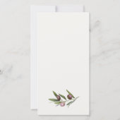 Chic Rustic Minimal Olive Branch Foliage Wedding Bedankkaart (Achterkant)