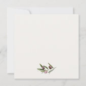 Chic Rustic Minimal Olive Branch Foliage Wedding Bedankkaart (Achterkant)