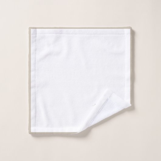 Chic Rustic Modern Beige Monogram Bad Handdoek (Wasdoekje)