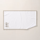 Chic Rustic Modern Beige Monogram Bad Handdoek (Handdoek)