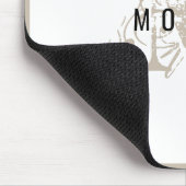 Chic Rustic Modern Beige Monogram Muismat (Hoek)