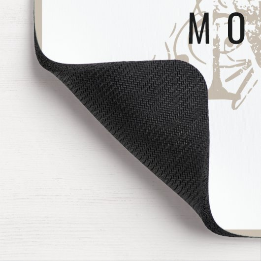 Chic Rustic Modern Beige Monogram Muismat (Hoek)