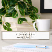 Chic Rustic Modern Beige Monogram Naambordje