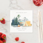 Chic Rustic Pine Bossen Camping Mountain Wedding Servet (Insitu)