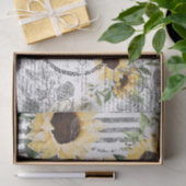 Chic Rustic  Queen Honey Bee Sunflower Tissuepapier (Geschenk)