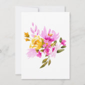 Chic Rustic Summer Waterverf Floral Vrijgezellenfe Kaart (Achterkant)