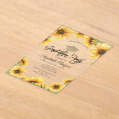 Chic Rustic Sunflower, Afstuderen String Lights Acryl Uitnodigingen (Laagn)