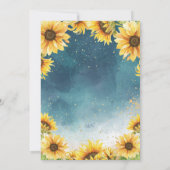 Chic Rustic Sunflower, Afstuderen String Lights Kaart (Achterkant)