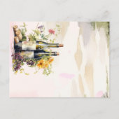 Chic rustieke wijnmakerij Grapevine-geïnspireerde Aankondigingskaart (Achterkant)