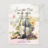 Chic rustieke wijnmakerij Grapevine-geïnspireerde Aankondigingskaart (Voorkant)