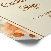 Chic Rusty Beige Sage Green Floral Personalized Poster (Hoek)