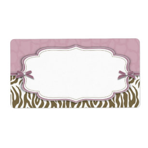 Chic Safari Name Tag Etiket