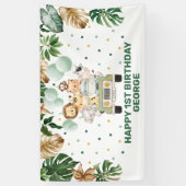Chic Safari Oerwoud Animals Blush Floral Baby Girl Spandoek (Verticaal)
