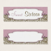 Chic Safari Skinny Gift Label Mini Visitekaartjes (Voorkant /achterkant)