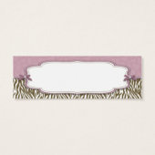 Chic Safari Skinny Gift Label Mini Visitekaartjes (Achterkant)