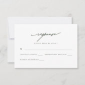 Chic Sage and Burlap Wedding Rsvp Response (Voorkant)