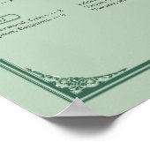 Chic Sage Eucalyptus Green Wedding Seating Chart Poster (Hoek)