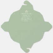 Chic Sage Green Baby Shower Customized Fortune Bedankdoosjes (Ongevouwen)