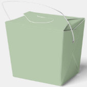 Chic Sage Green Baby Shower Customized Fortune Bedankdoosjes (Achterkant)