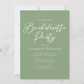 Chic Sage Green Bachelorette Party Kaart (Voorkant)