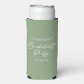 Chic Sage Green Bachelorette Party Personalized Seltzer Blikjeskoeler (Seltzer Voorkant)