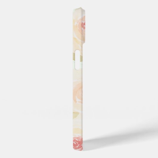 Chic Sage Green en Pink Rose Waterverf Case-Mate iPhone Case (Achterkant / Rechts)