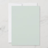 Chic Sage Green Floral Bridal Shower Editable Kaart (Achterkant)