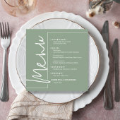 Chic Sage Green Menu
