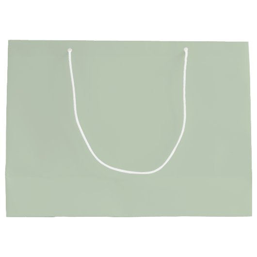Chic Sage Green minimalist monogram Grote Gift Ba Groot Cadeauzakje (Achterkant)