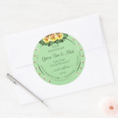 Chic Sage Green Product Labels Yellow Roses Jewels (Envelop)