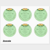 Chic Sage Green Product Labels Yellow Roses Jewels (Vel)