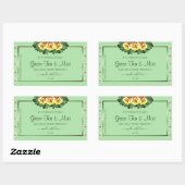 Chic Sage Green Product Labels Yellow Roses Jewels (Vel)