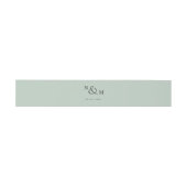 Chic Sage Green Simple Wedding Uitnodigingen Wikkel (Vlak)