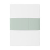 Chic Sage Green Simple Wedding Uitnodigingen Wikkel (Achterkant Voorbeeld)