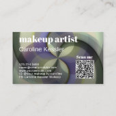 Chic Sage Green Violet Lavender Purple Art Pattern Visitekaartje (Achterkant)