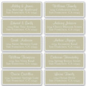 Chic Sage Green Wedding Guest Adresetiketten Sticker (Voorkant)